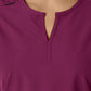 Women's Notch Neck Tunic Knit Panel Top