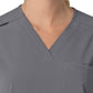 Women's Four-Pocket Oversized V-Neck Scrub Top