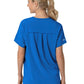 Women's Four-Pocket Oversized V-Neck Scrub Top