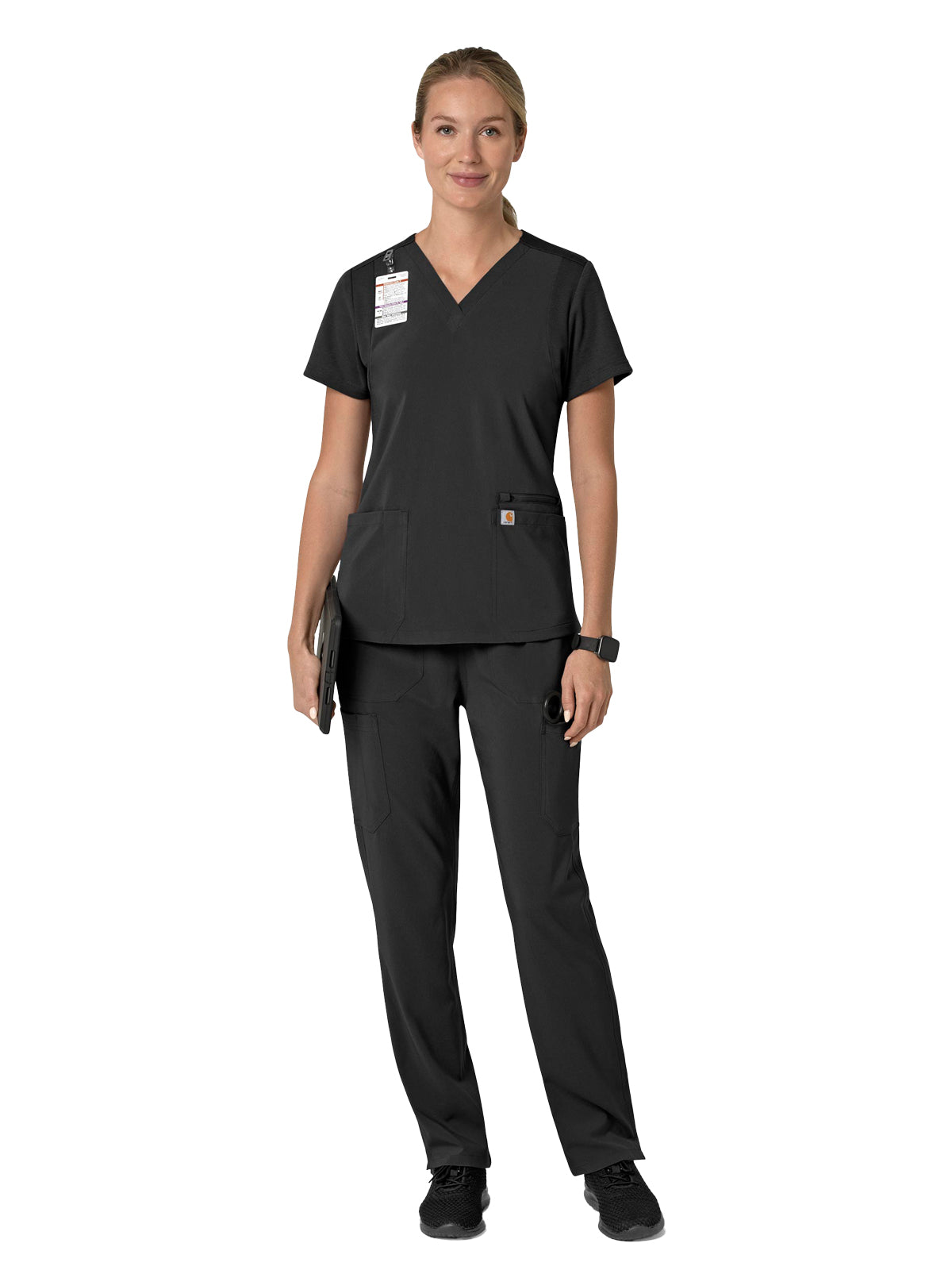 Women's Three-Pocket Flex Panel V-Neck Scrub Top