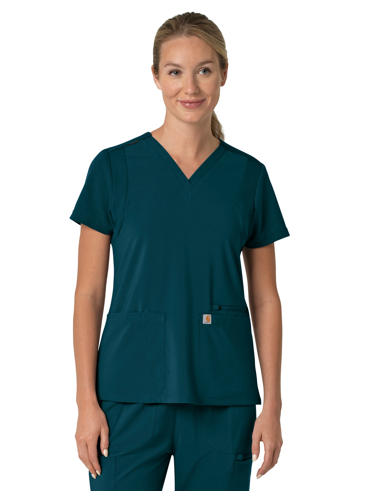 Women's Three-Pocket Flex Panel V-Neck Top