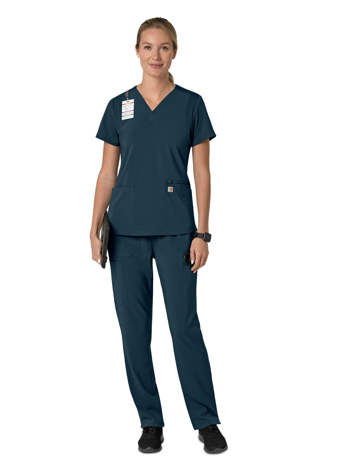 Women's Three-Pocket Flex Panel V-Neck Scrub Top