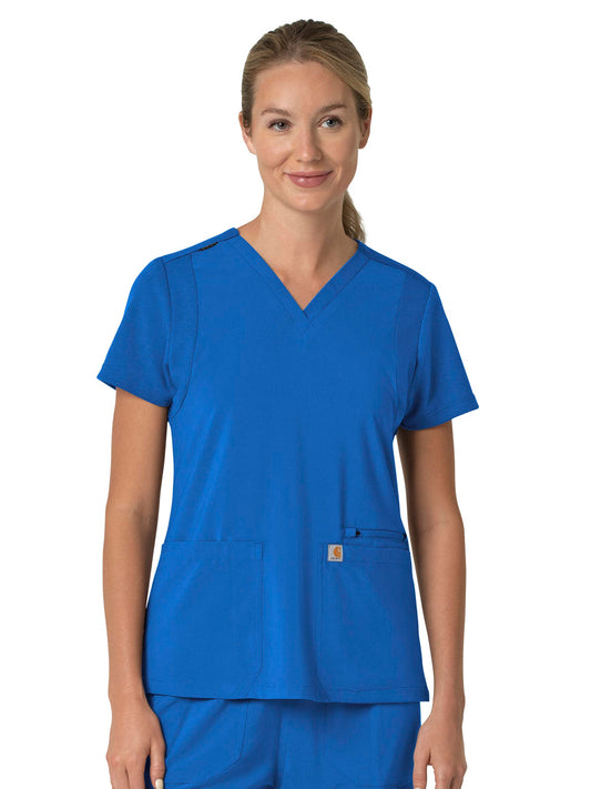 Women's Three-Pocket Flex Panel V-Neck Scrub Top