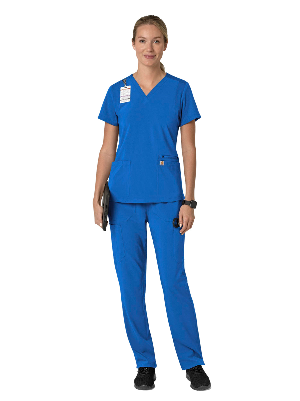 Women's Three-Pocket Flex Panel V-Neck Scrub Top