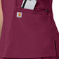Women's Three-Pocket Flex Panel V-Neck Top - C13210 - Wine