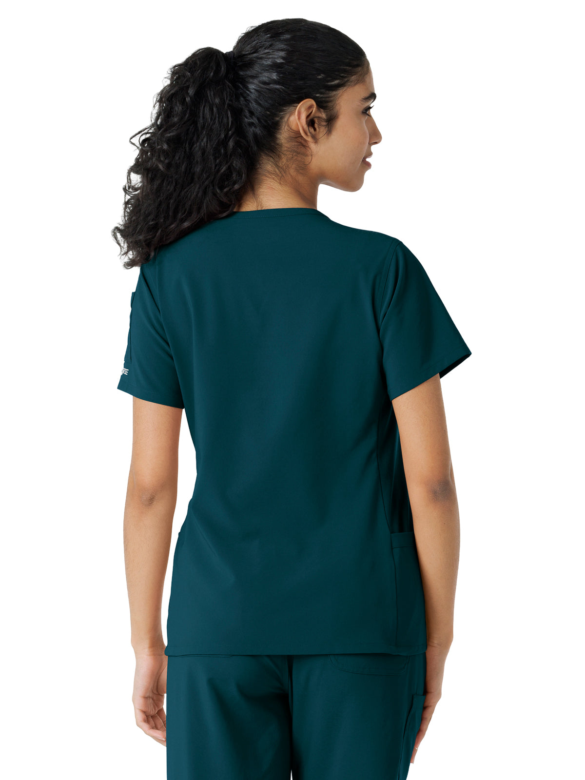 Women's Knit Panel Scrub Top