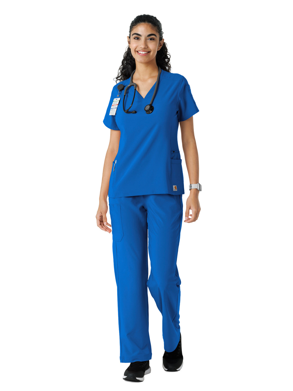 Women's Knit Panel Scrub Top