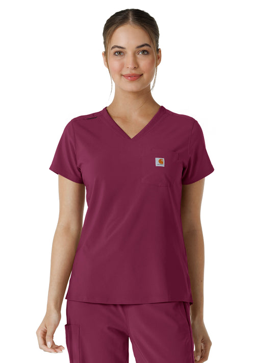 Women's One-Pocket Tuck-In Scrub Top