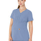 Women's Four-Pocket Henley Maternity Scrub Top