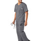 Men's Bi-Swing Chest Pocket V-Neck Top - C15108 - Pewter