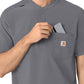 Men's Three-Pocket Henley Scrub Top