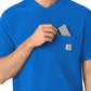 Men's Three-Pocket Henley Scrub Top