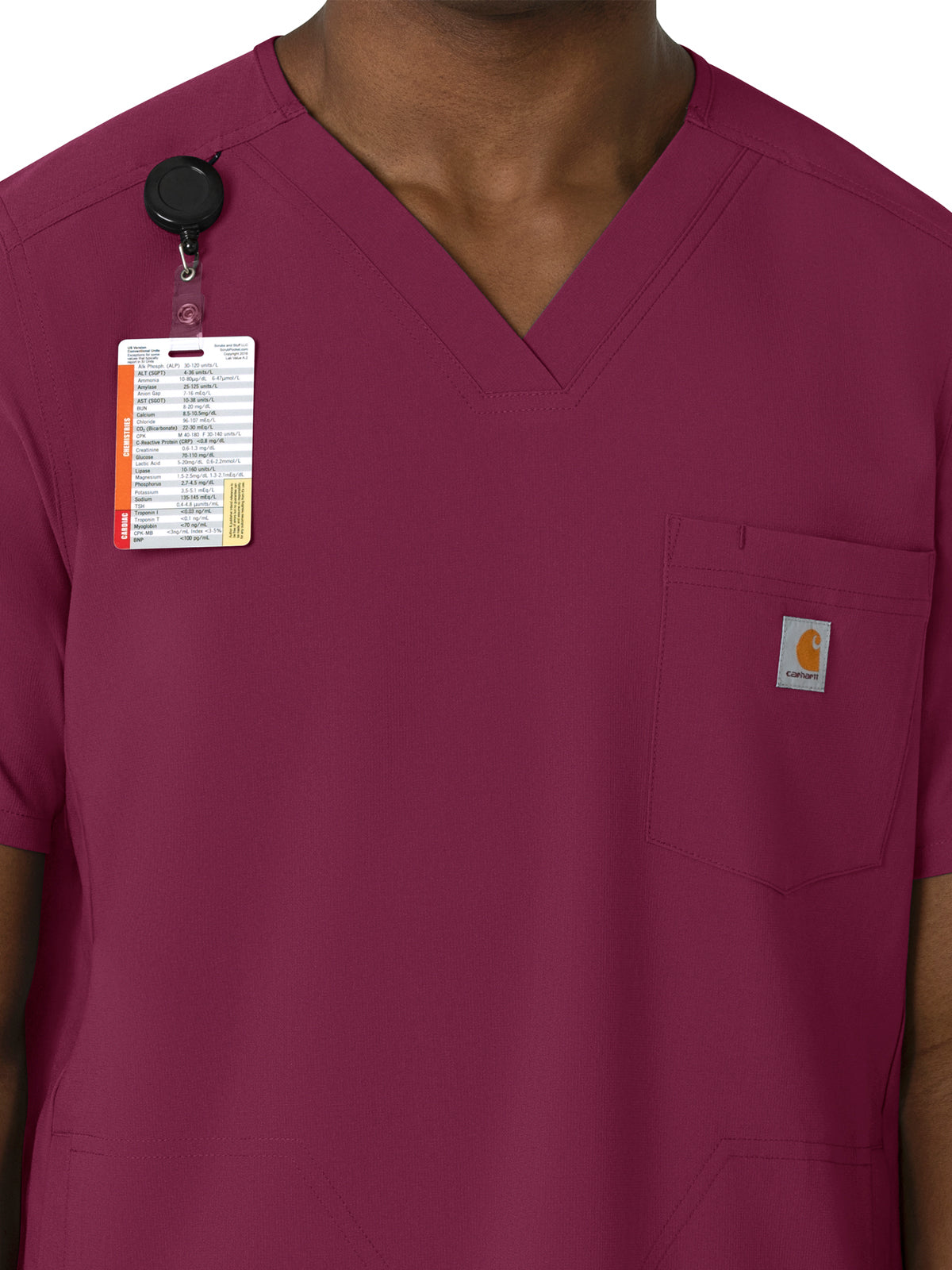 Men's Three-Pocket V-Neck Scrub Top