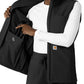 Women's Four-Pocket Bonded Fleece Vest - C83023 - Black