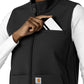 Women's Four-Pocket Bonded Fleece Vest - C83023 - Black