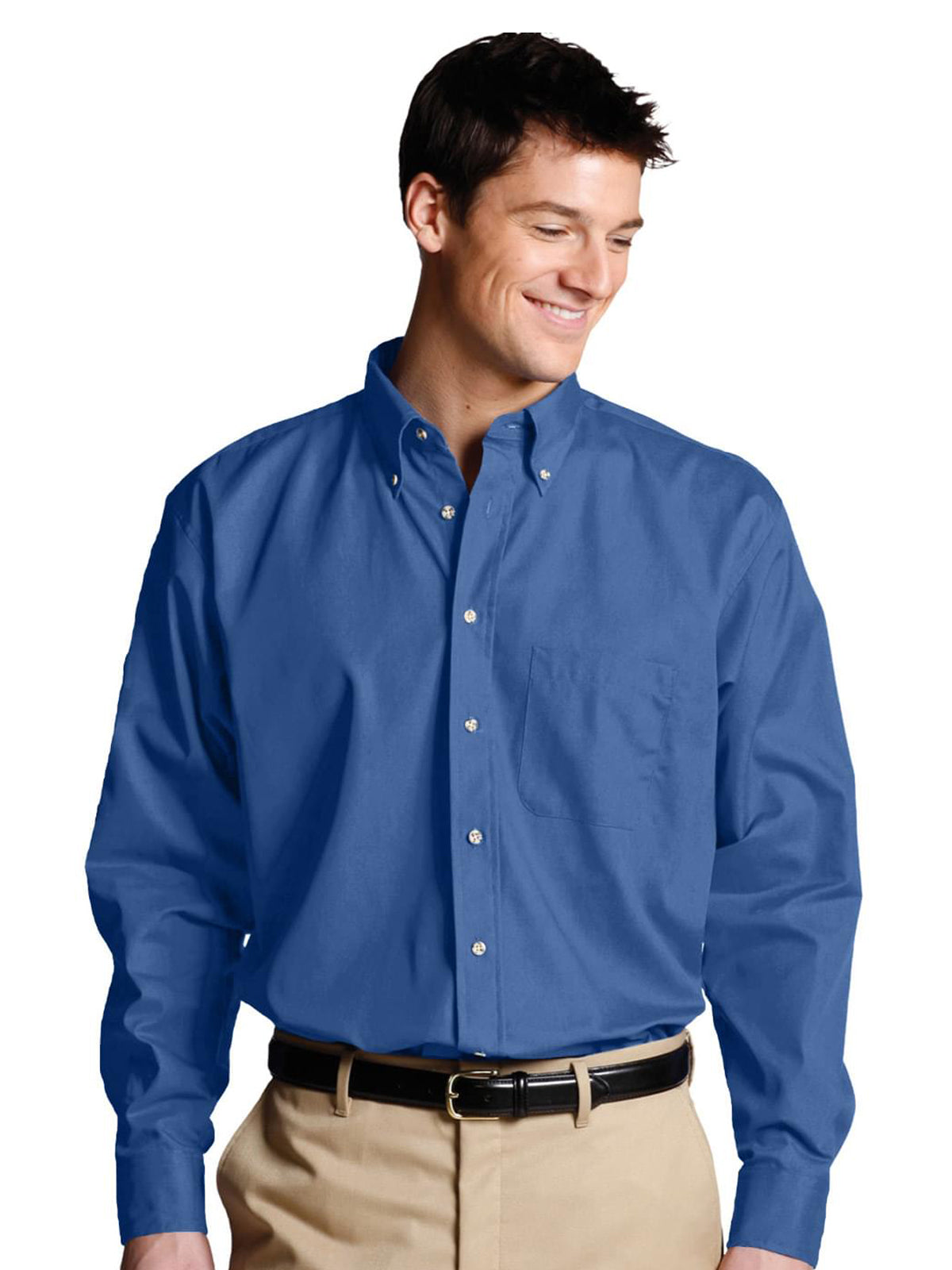 Men's One-Pocket Poplin-Long Sleeve