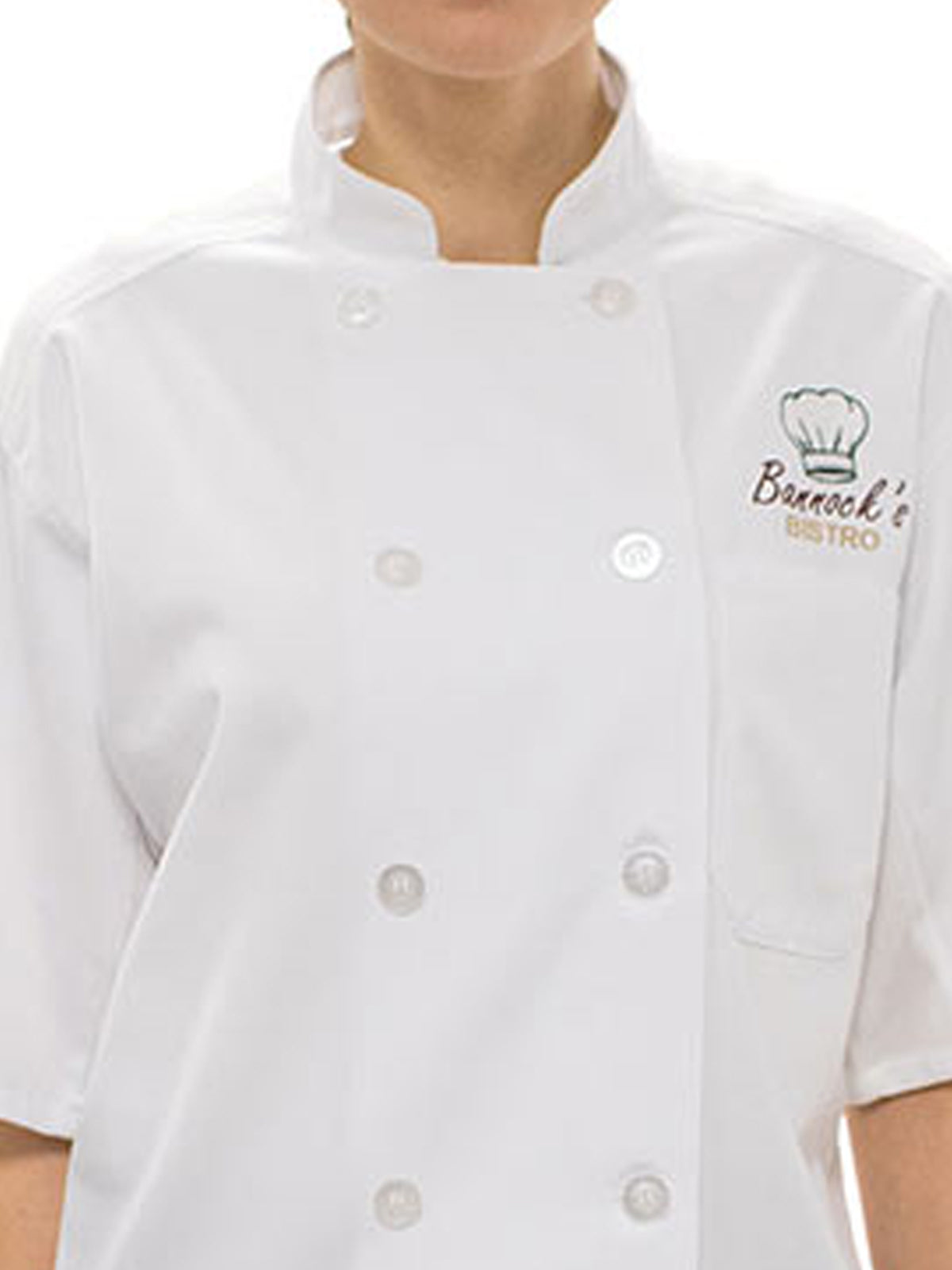 Unisex 10-Button Mesh-Back Chef Coat