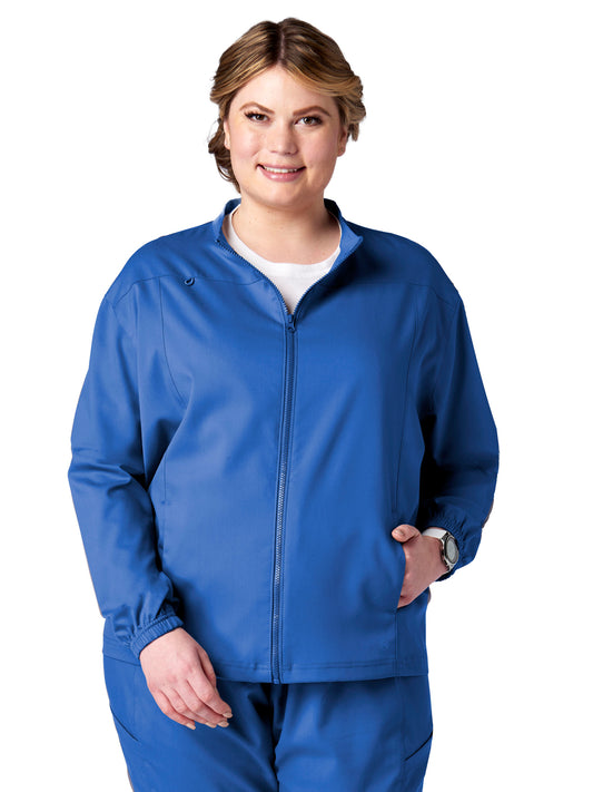 Unisex 2-Pocket Zip Front Scrub Jacket