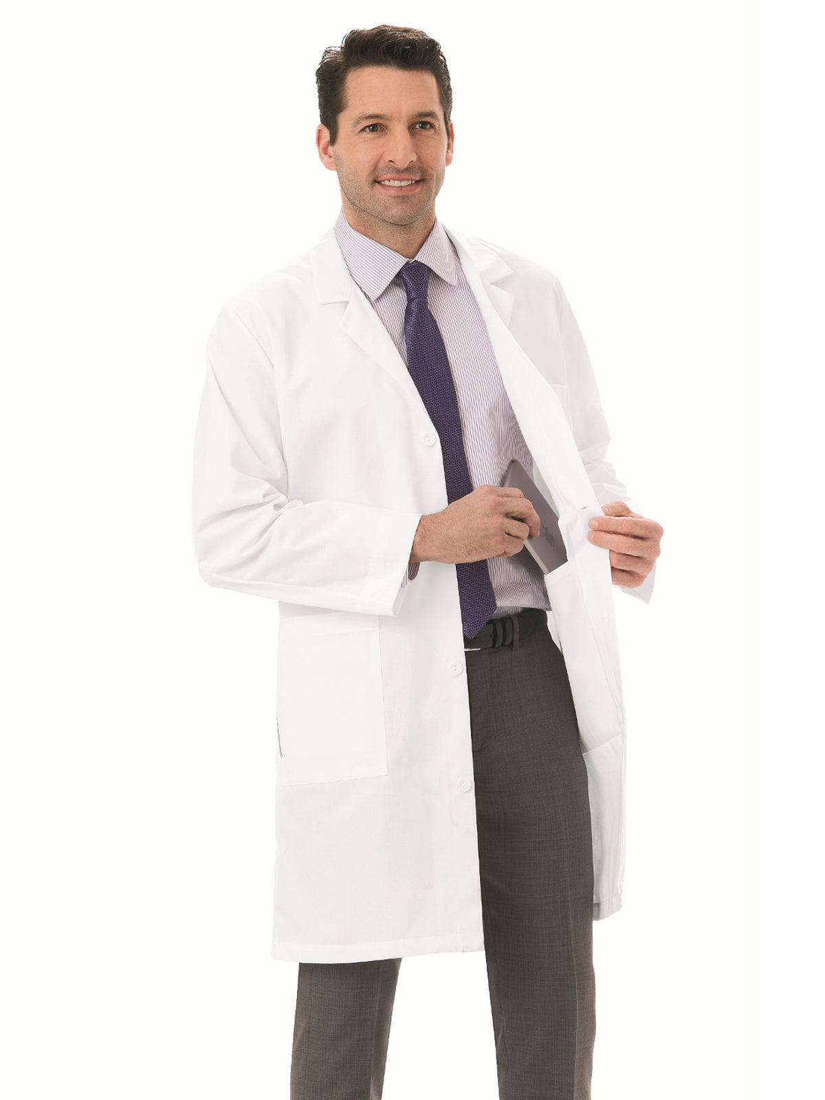 Men's Five-Pocket 38" Full-Length Long Lab Coat