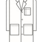 Men's Five-Pocket 38" Full-Length Long Lab Coat