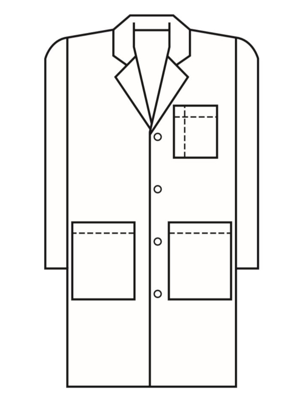 Men's Five-Pocket 38" Full-Length Long Lab Coat