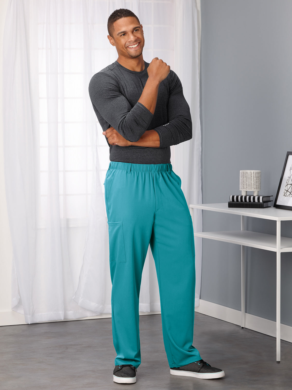 Men's 7-Pocket Full Elastic Scrub Pant