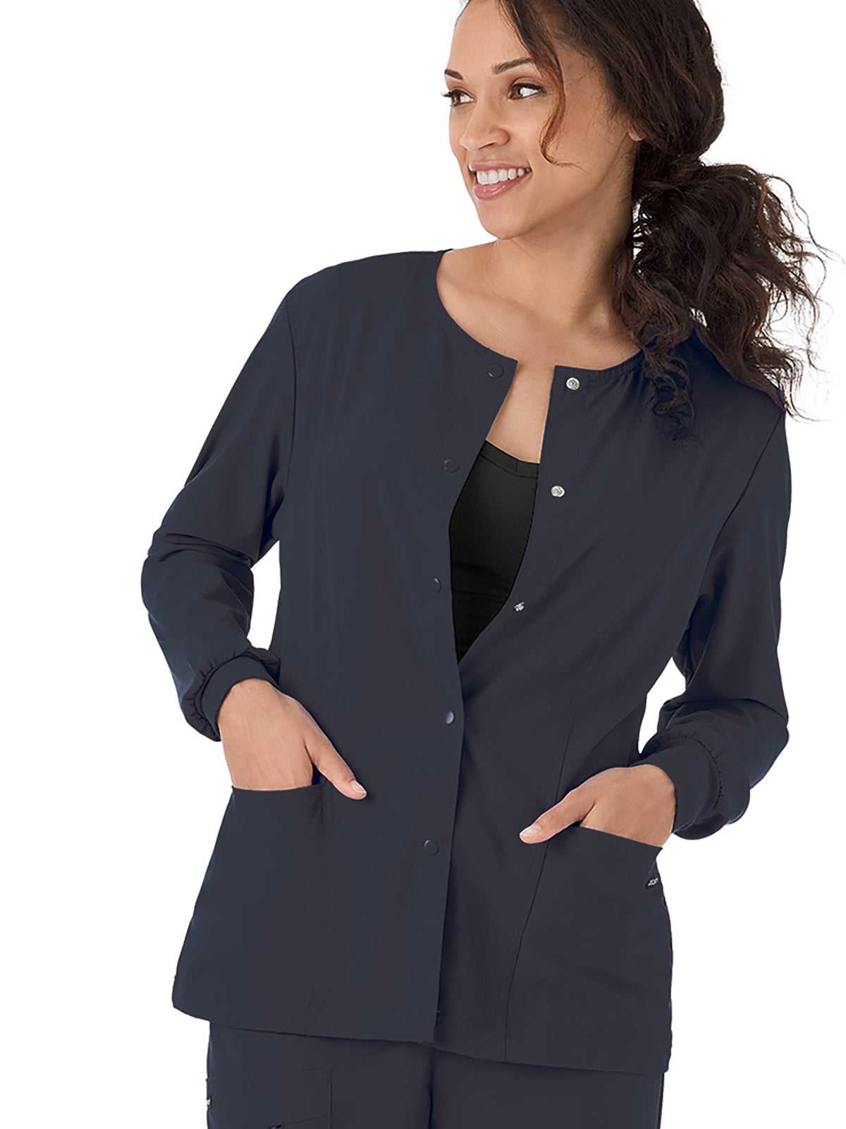 Women's 3-Pocket Snap Front Scrub Jacket