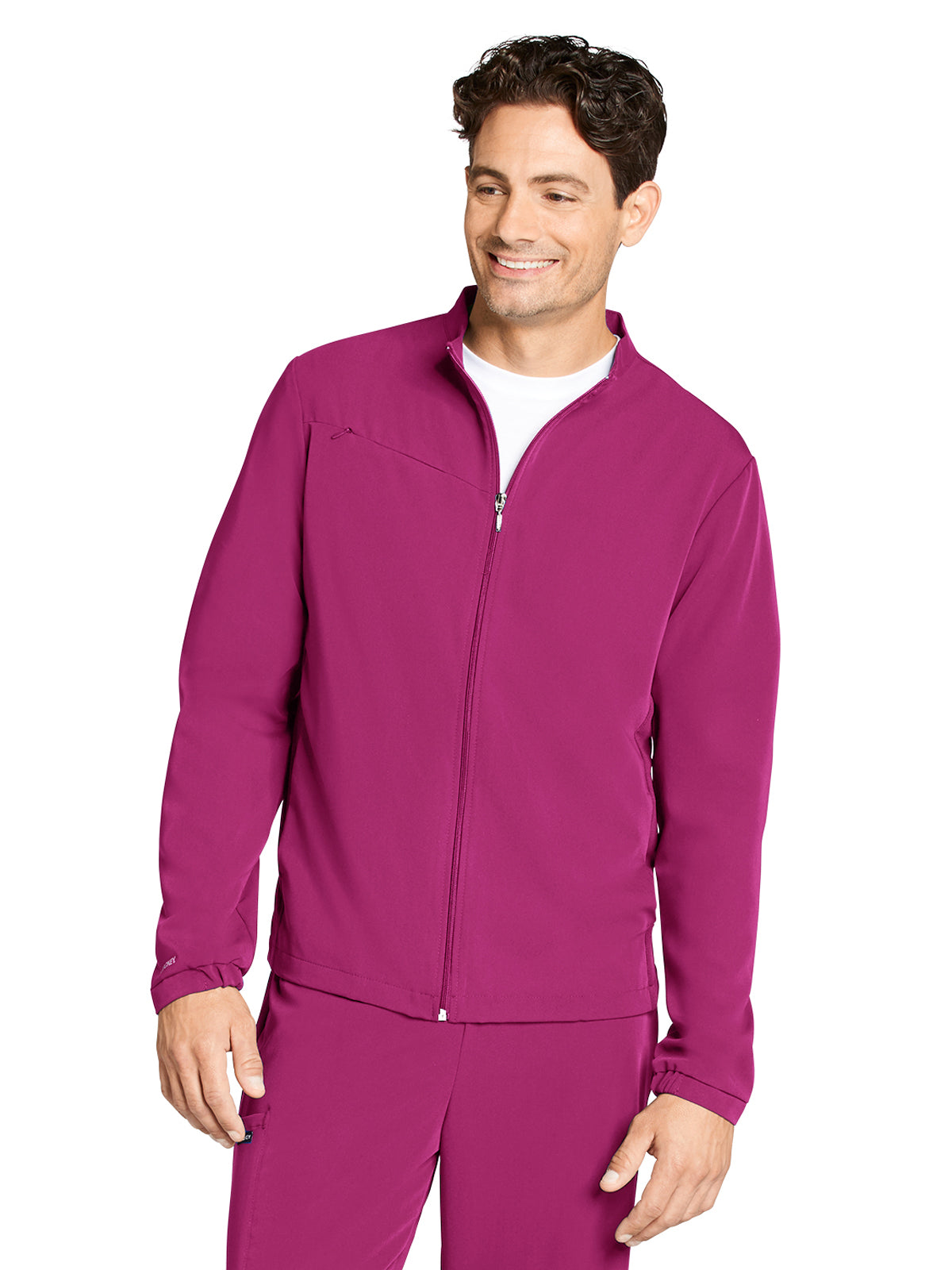 Unisex 3-Pocket Zip Front Jacket - 2477 - Plumberry Wine