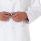 Unisex Five-Pocket 44" Full-Length Lab Coat - 808 - White