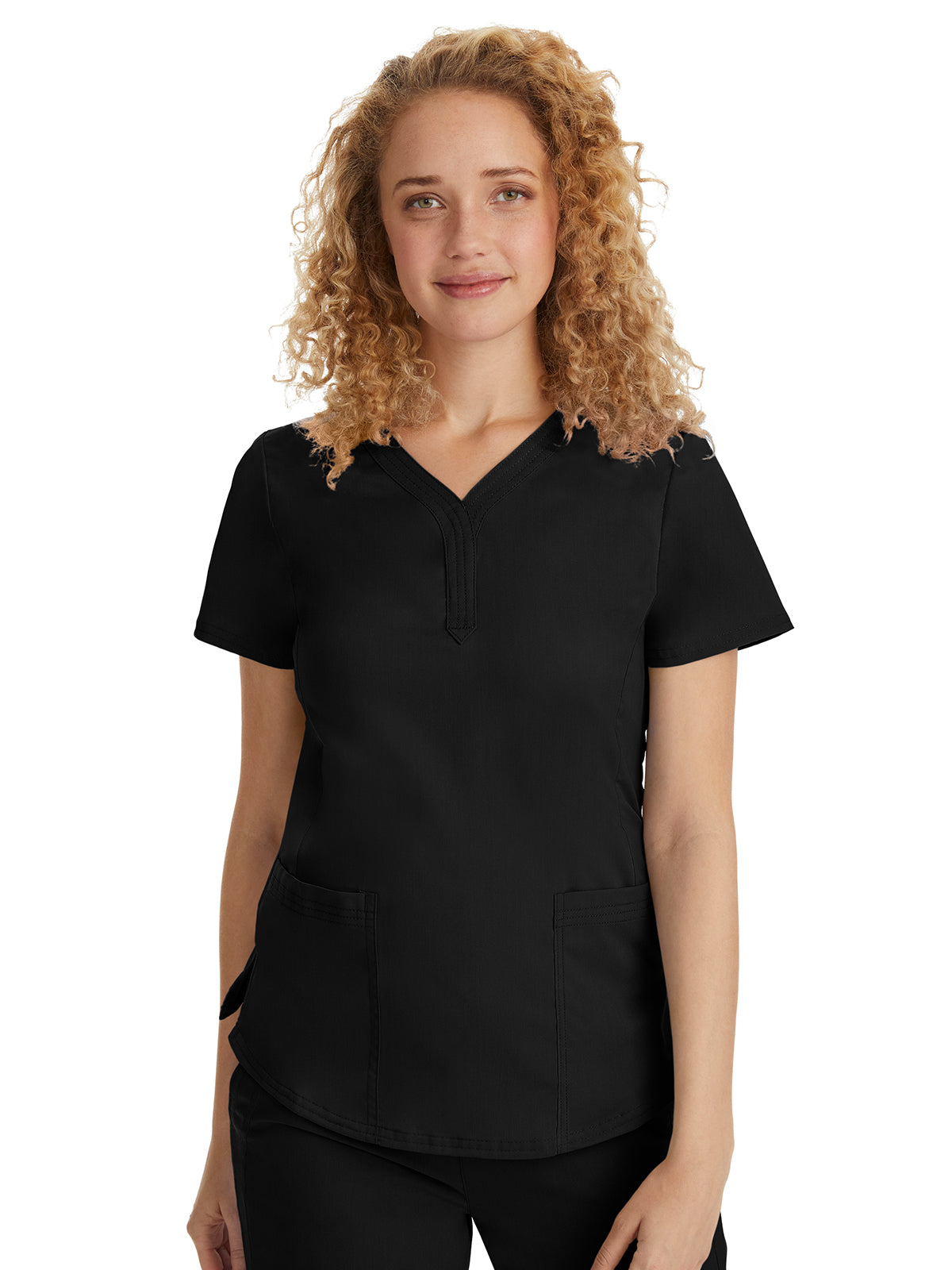 Women's 2-Pocket Jane Triple-Needle Stitching Top