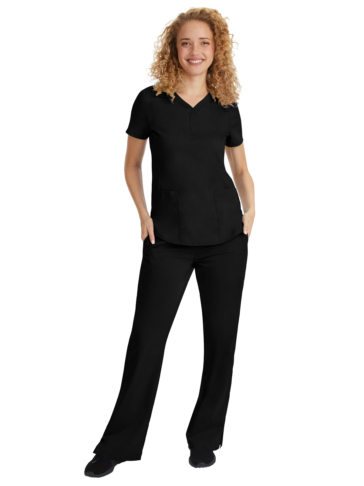 Women's 2-Pocket Jane Triple-Needle Stitching Top