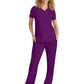 Women's 2-Pocket Jane Triple-Needle Stitching Top - 2167 - Eggplant