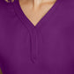 Women's 2-Pocket Jane Triple-Needle Stitching Top - 2167 - Eggplant