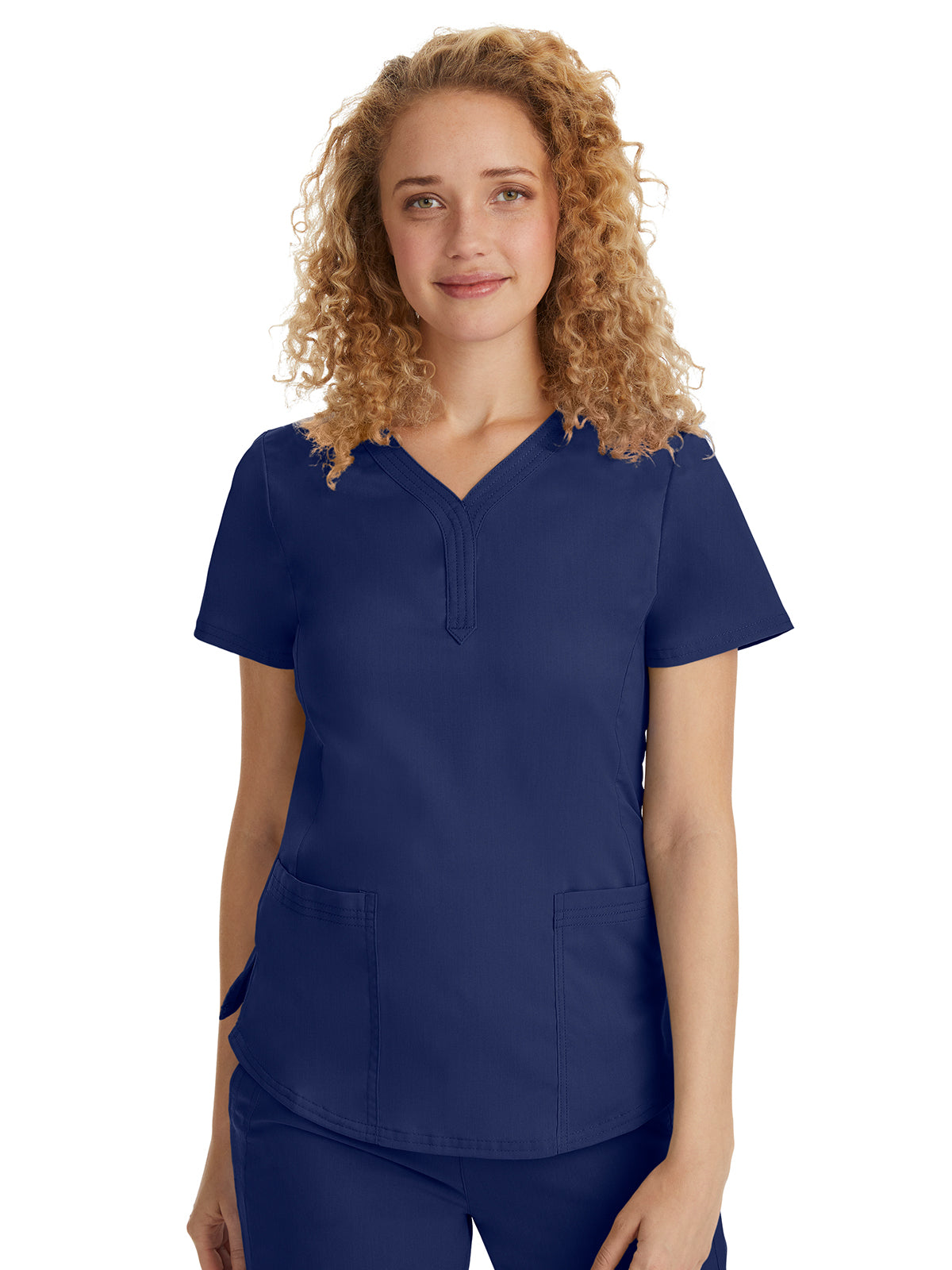 Women's 2-Pocket Jane Triple-Needle Stitching Top