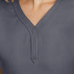 Women's 2-Pocket Jane Triple-Needle Stitching Top - 2167 - Pewter