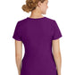 Women's 2-Pocket Juliet Stylish V-Neck Top - 2245 - Eggplant