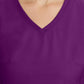 Women's 2-Pocket Juliet Stylish V-Neck Top - 2245 - Eggplant