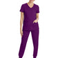 Women's 2-Pocket Juliet Stylish V-Neck Top - 2245 - Eggplant