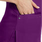 Women's 2-Pocket Juliet Stylish V-Neck Top - 2245 - Eggplant
