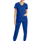 Women's 2-Pocket Juliet Stylish V-Neck Top - 2245 - Galaxy Blue