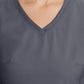 Women's 2-Pocket Juliet Stylish V-Neck Top - 2245 - Pewter