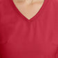 Women's 2-Pocket Juliet Stylish V-Neck Top - 2245 - Red