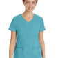 Women's 2-Pocket Juliet Stylish V-Neck Top - 2245 - Spectra Blue