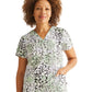 Women's V-Neck Print Scrub Top