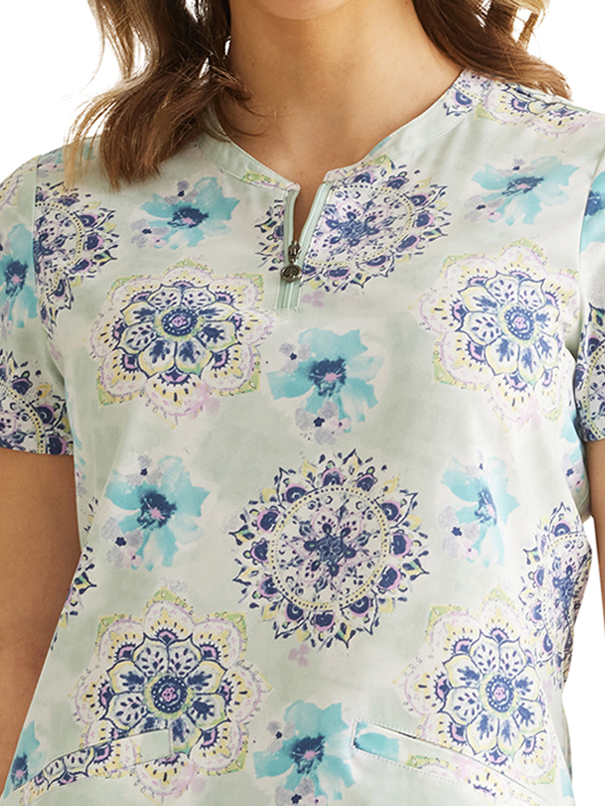 Women's Print Scrub Top