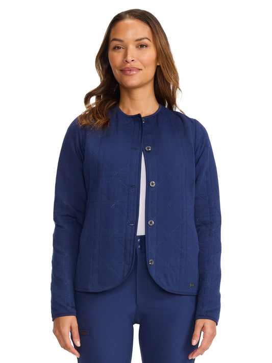 Women's 4-Pocket Quilted Knit Cardigan