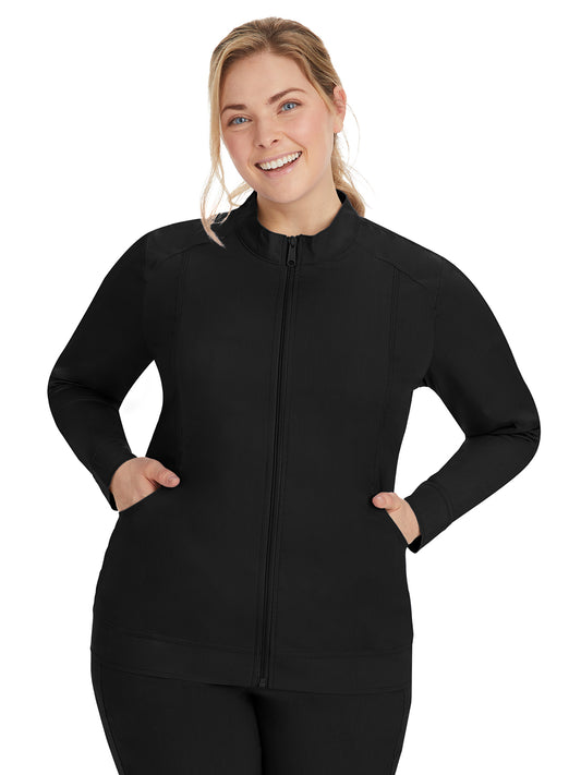 Women's Mandarin Collar Scrub Jacket