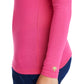 Women's Pocketless Melissa Long Sleeve Underscrub Tee - 5047 - Carnation Pink