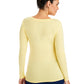 Women's Pocketless Melissa Long Sleeve Underscrub Tee - 5047 - Canary