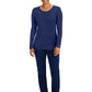 Women's Pocketless Melissa Long Sleeve Underscrub Tee - 5047 - Navy